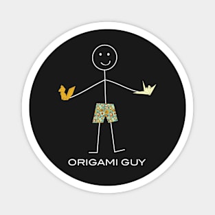 Funny Mens Origami Design Magnet